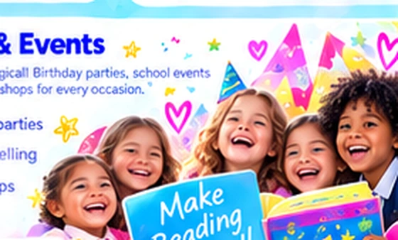 Children enjoying a reading-themed event